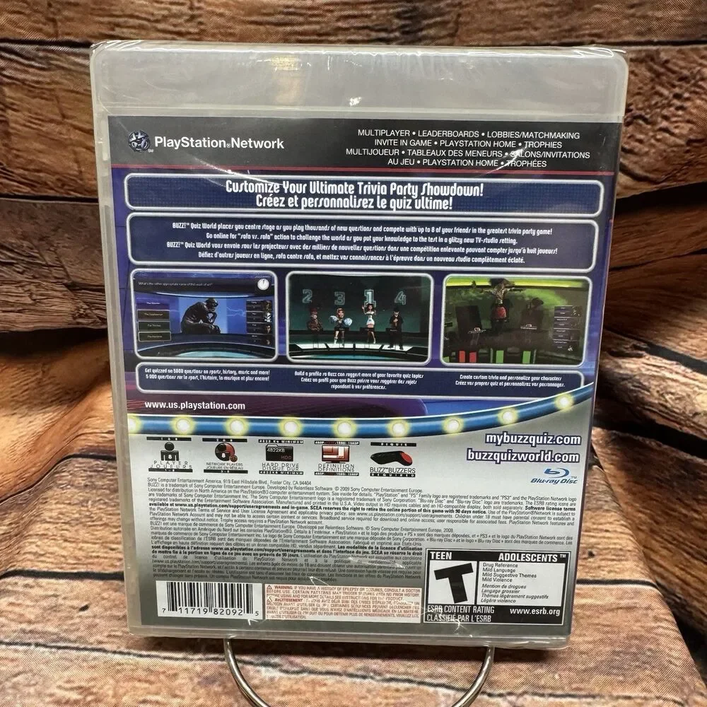 Buzz! Quiz World PS3 Sony PlayStation 3 Video Game New Sealed Buzzers Required